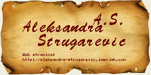 Aleksandra Strugarević vizit kartica
